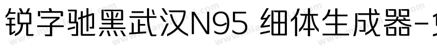 锐字驰黑武汉N95 细体生成器字体转换